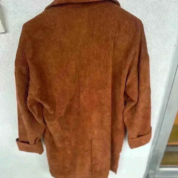 Women's Brown Corduroy Jacket - Picture 5 of 9